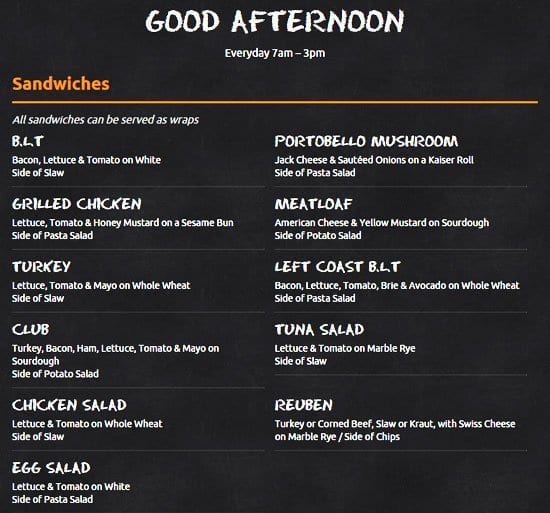 Menu at Famous Toastery restaurant, Davidson, 101 N Main St