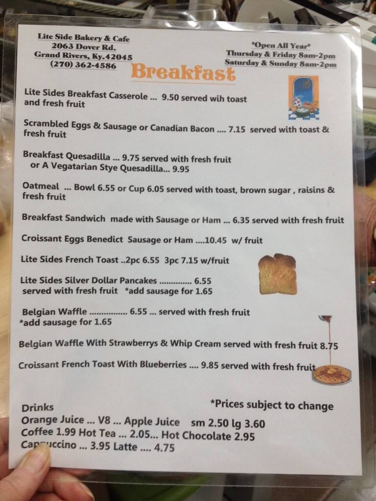 Lite Side Bakery & Cafe Menu Urbanspoon/Zomato