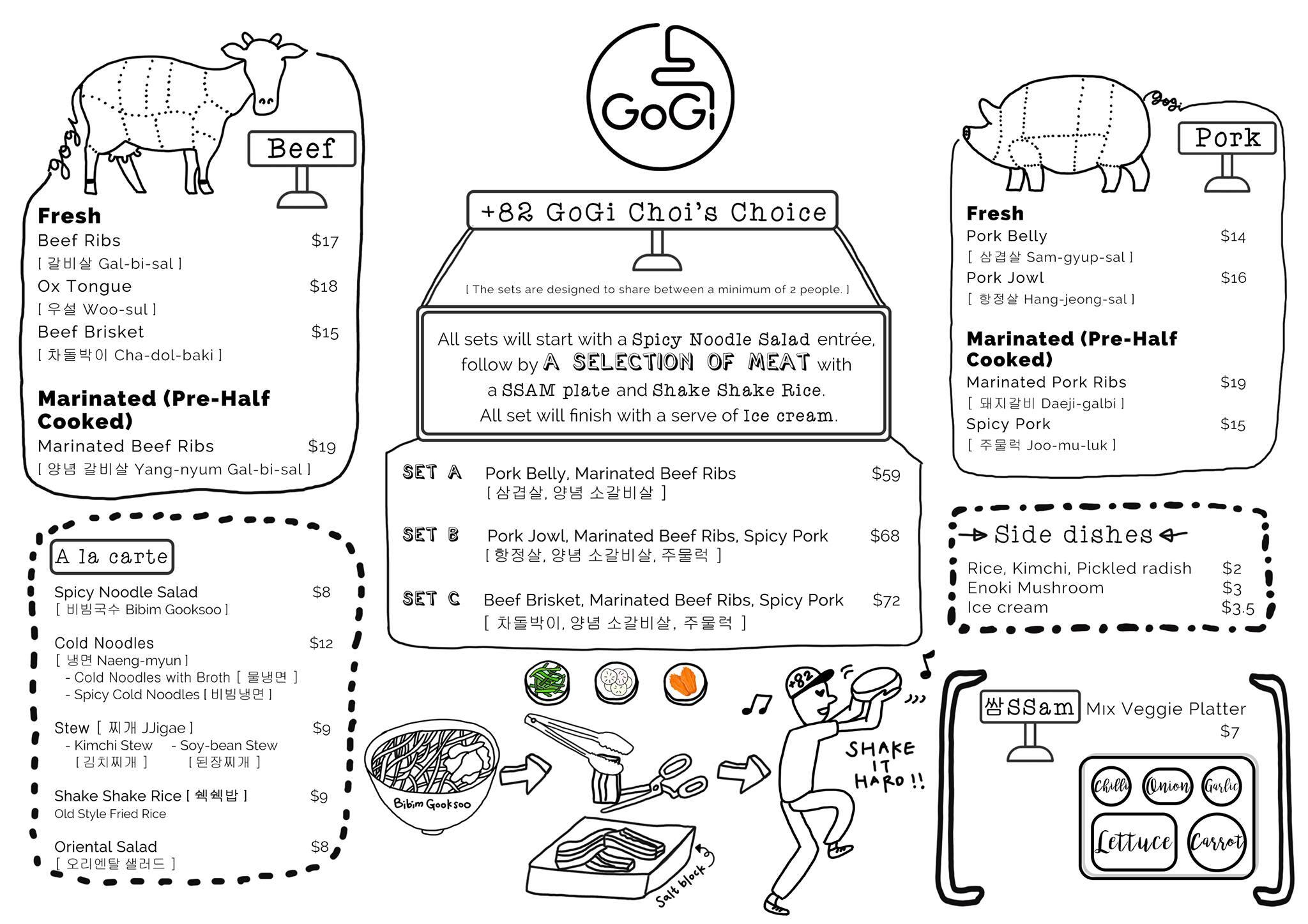 gogi 92 menu