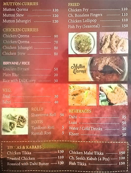 Al Yousuf Foods menu