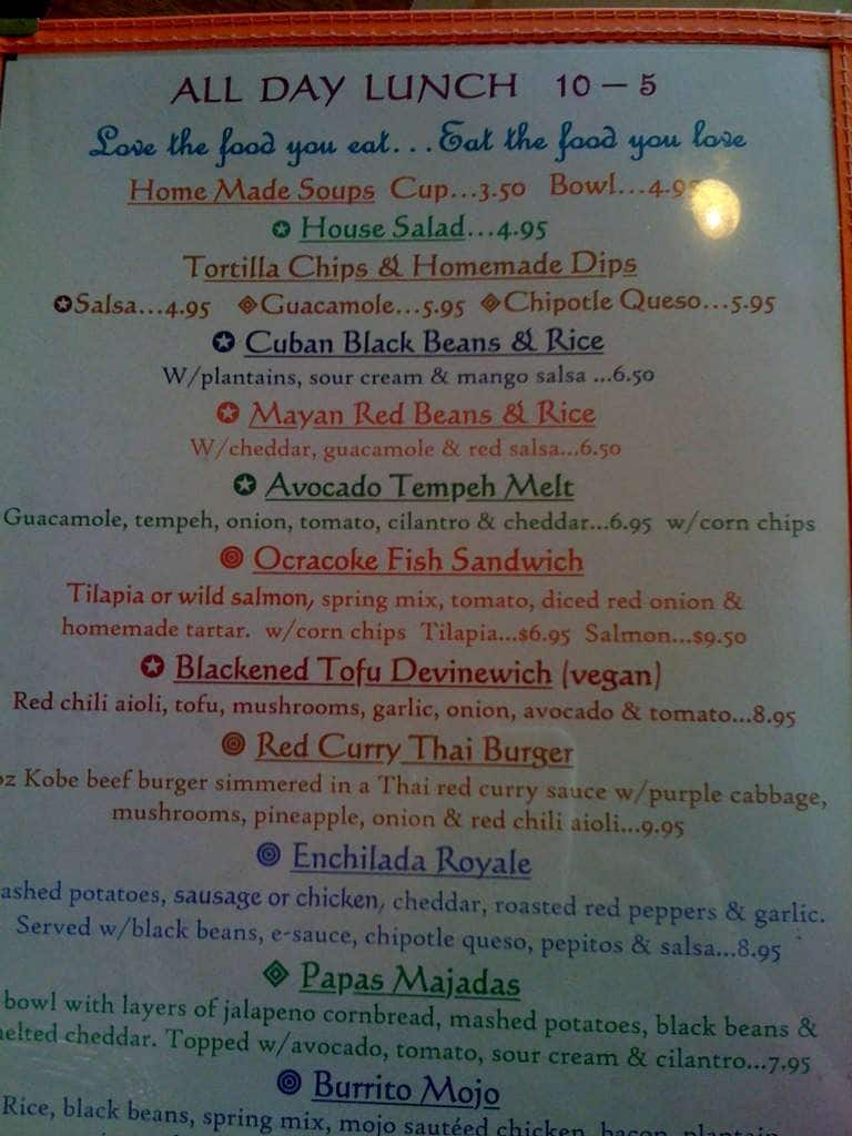 Menu at Hob Nob Farm Cafe, Boone