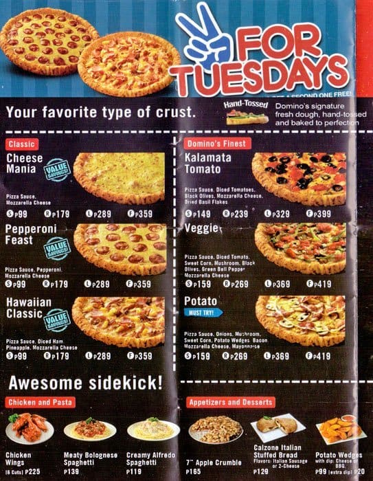 Domino's Pizza Menu, Menu for Domino's Pizza, Dela Paz, Rizal Zomato