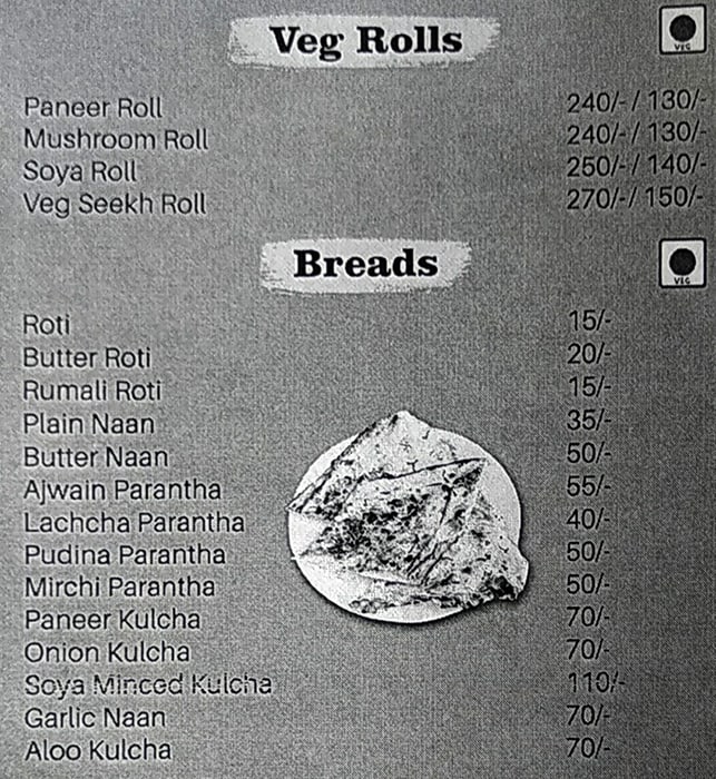 Punnu Biryani menu