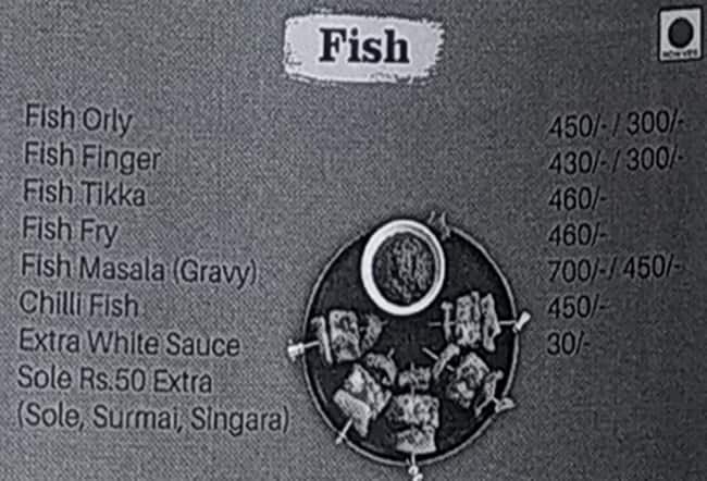 Punnu Biryani menu