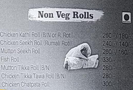 Punnu Biryani menu