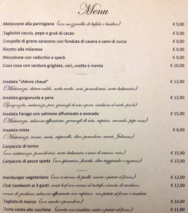 Menu di Farage 