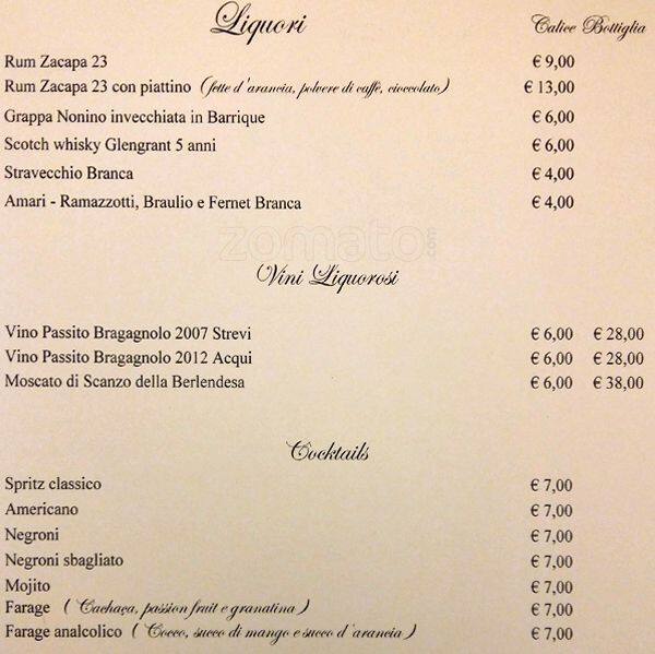 Menu di Farage 