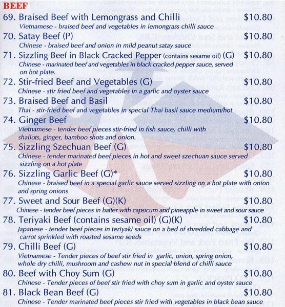 Menu at Kulcha Cafe & Noodle House, Joondalup