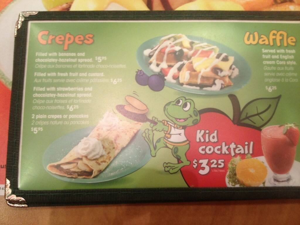 Menu at Cora Breakfast and Lunch restaurant, Edmonton, - 178 Street NW