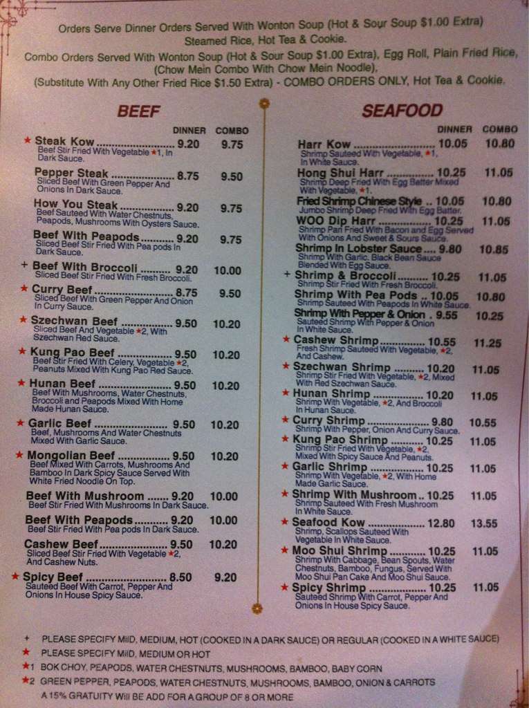 Menu at Canton China Restaurant, Canton, Sheldon Rd