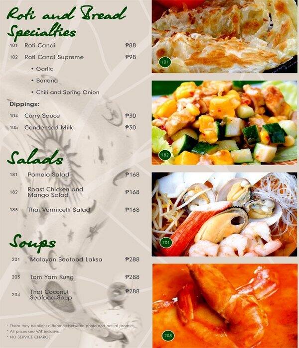 Banana Leaf Menu, Menu for Banana Leaf, Cebu Business Park, Cebu City