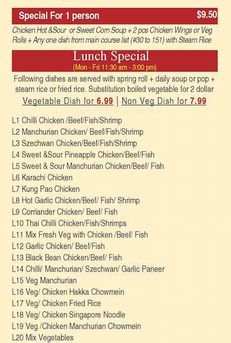 Hakka Fresh Menu, Menu for Hakka Fresh, Burlington ...