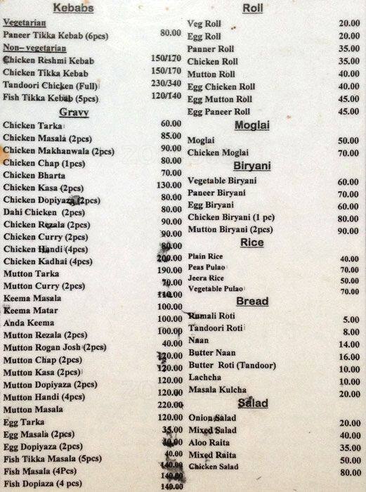 RockNRoll Menu, Menu for RockNRoll, Ruby Hospital Area, Kolkata Zomato