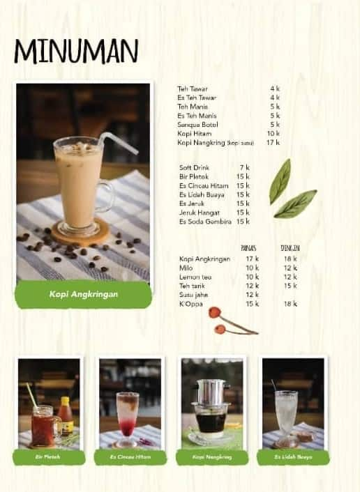 Menu at SATE MARANGGI restaurant, Depok, Jl. Erha No.2A