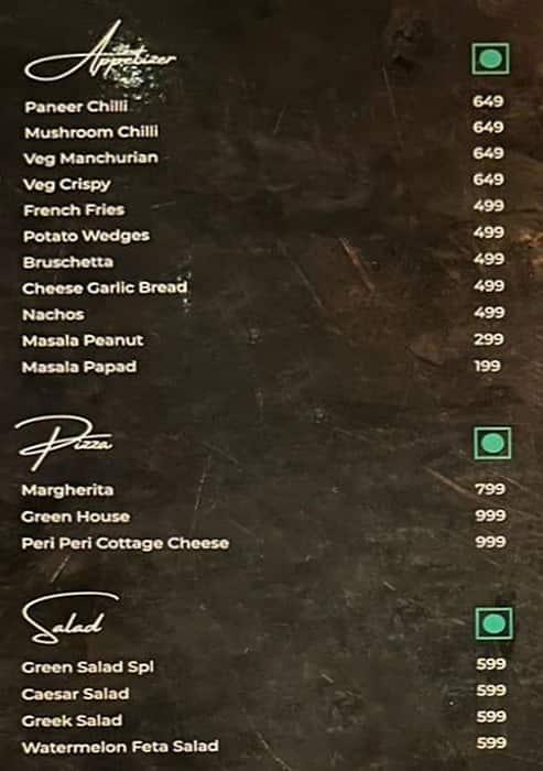 Menu of Kings & Aces Lounge, Malad West, Mumbai