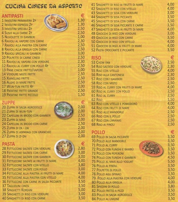 Menu di Pizza Più 