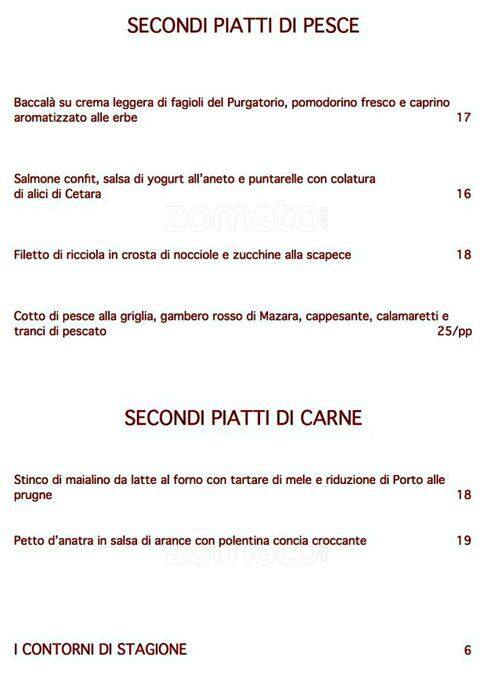Menu da La Maisonnette Ristrot ristorante, Roma, Via Giacinto Pullino