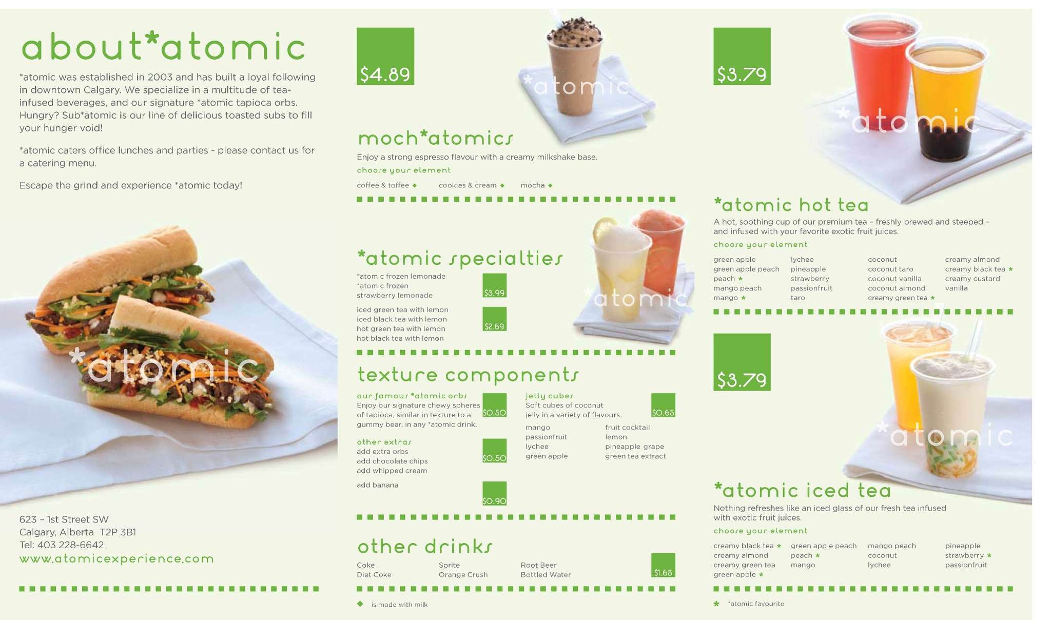 Atomic menu