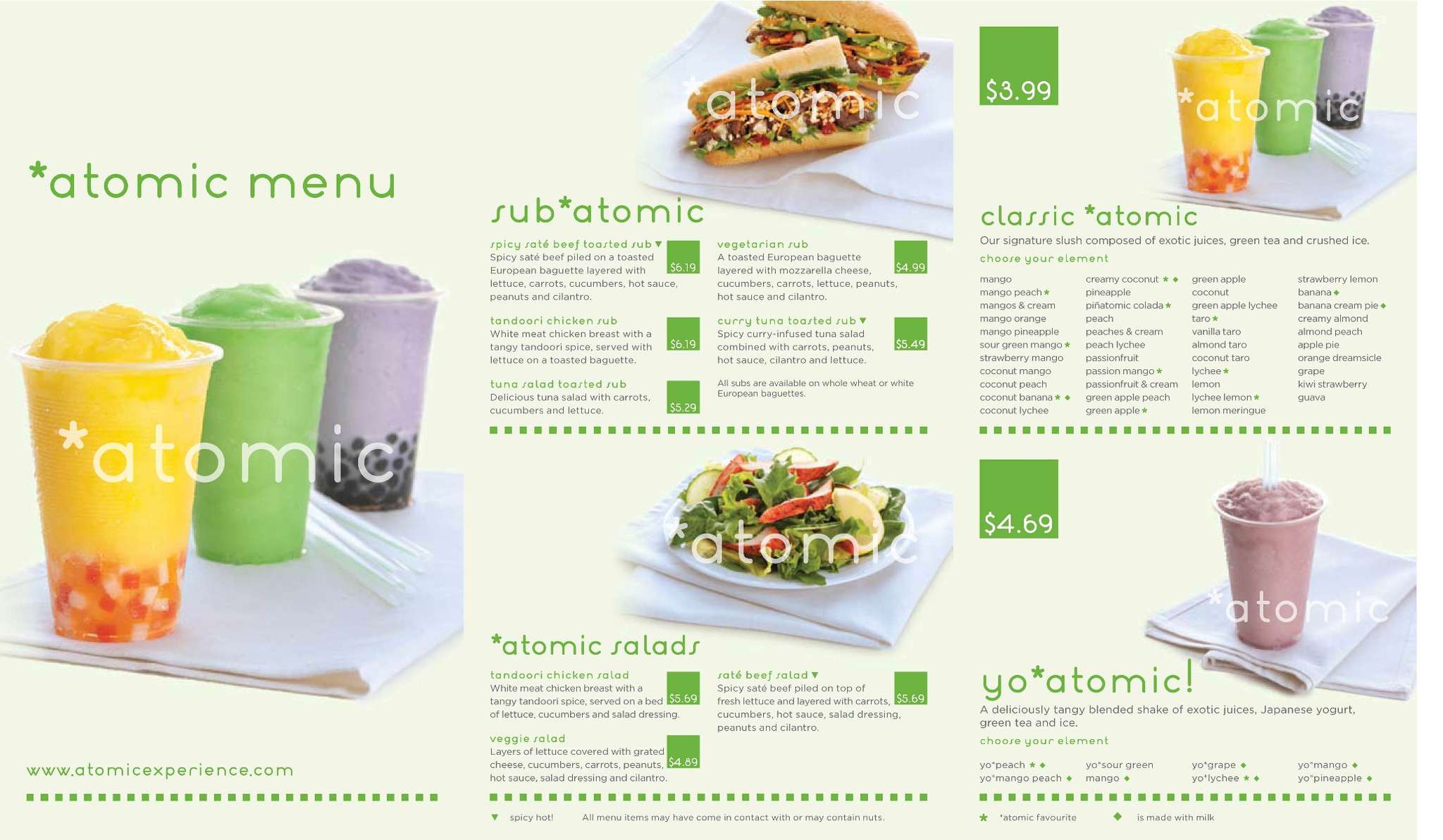Atomic menu