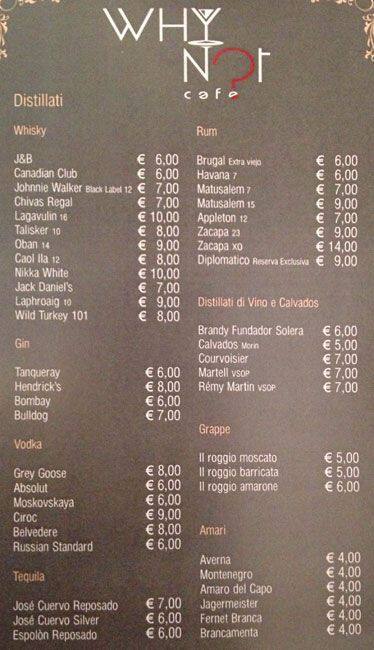 Menu di Why Not Cafè 