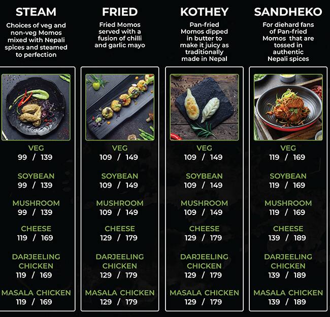Momo Queen menu