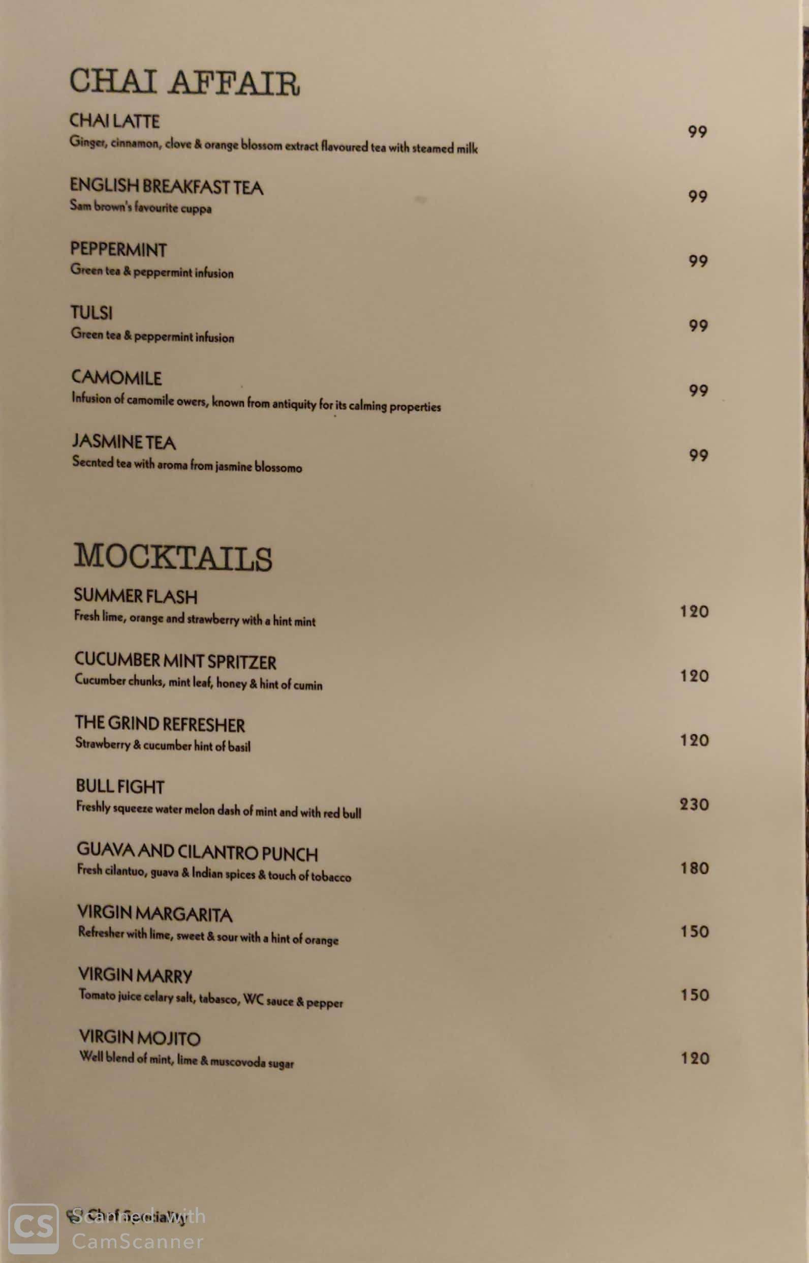 Zaika The Emperors Kitchen Menu