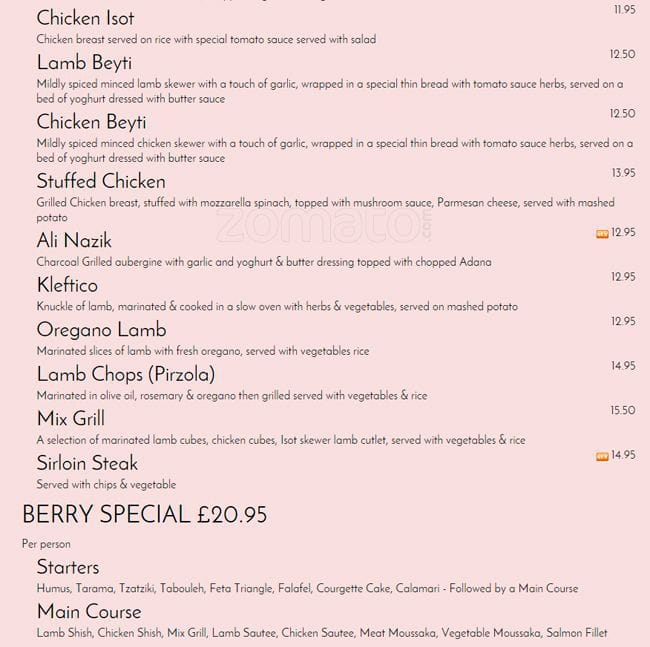 Menu at Isot Restaurant Radlett, Radlett