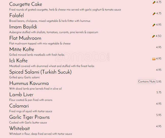 Menu at Isot Restaurant Radlett, Radlett