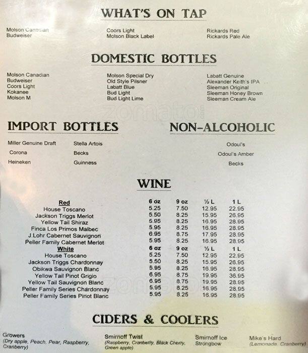 Menu at Hook & Ladder Neighbourhood Pub, Surrey