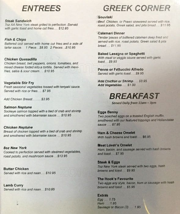 Menu at Hook & Ladder Neighbourhood Pub, Surrey