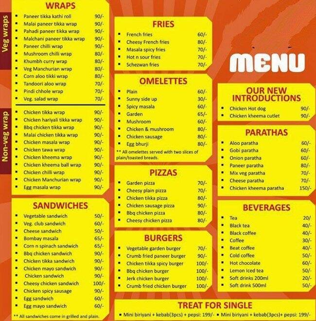 Wrappchic Express Kitchen Menu Zomato