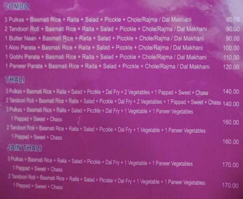 Menu at Desi Khana, Bengaluru, Site 163/3/75