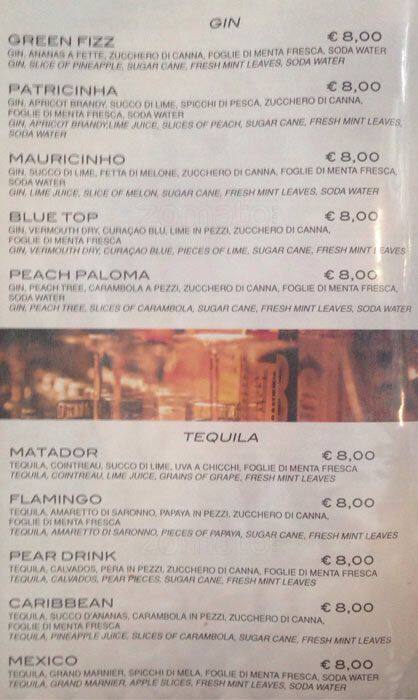 Menu di Negresco 