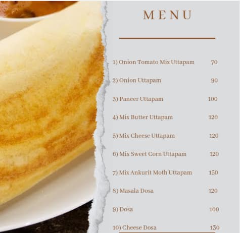Feindooz Cafe menu