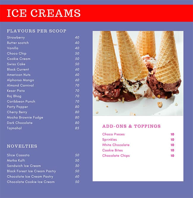 Havmor Havfunn menu