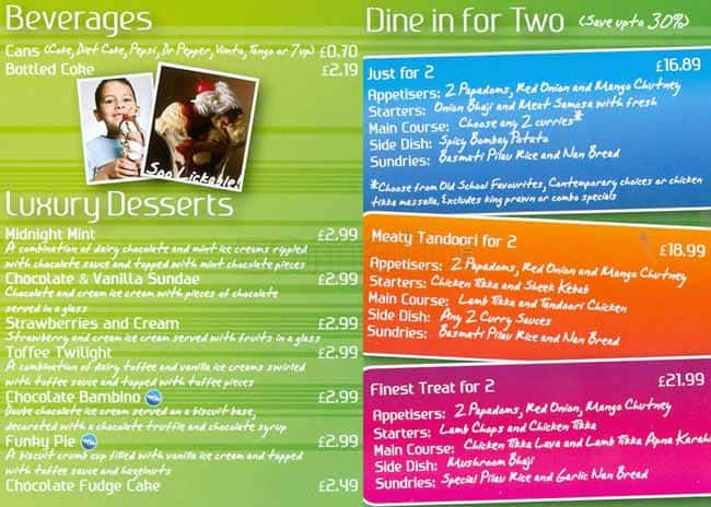 T Spoon menu