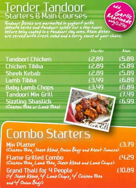 T Spoon menu