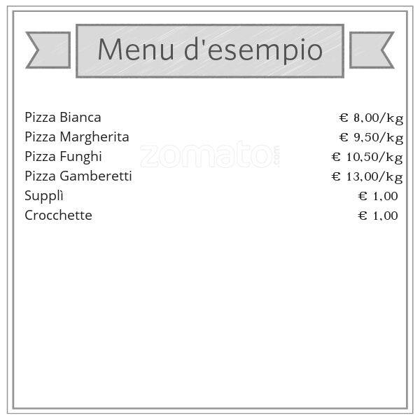 Menu di Forno Pane Pizza 