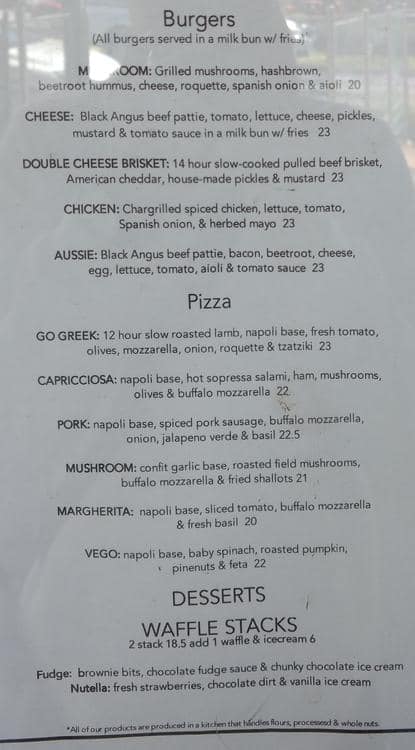 Carta de Nomadic Restaurant