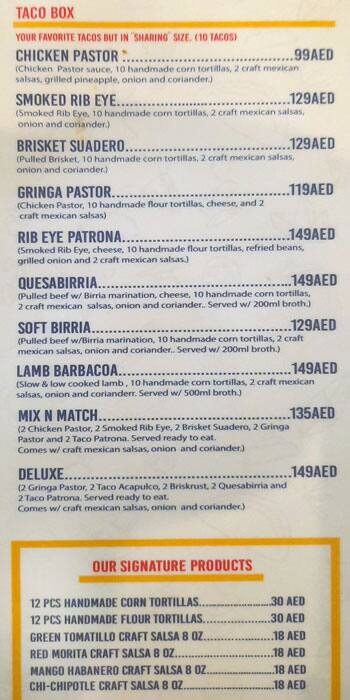 La Patrona Menu Menu Untuk La Patrona Al Dhafrah Abu Dhabi