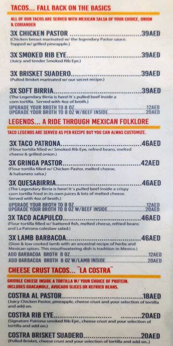 La Patrona Menu Menu Untuk La Patrona Al Dhafrah Abu Dhabi