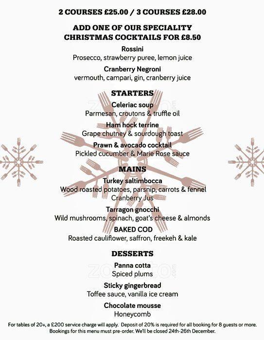 Fields Bar & Kitchen a London Foto del Menu con Prezzi Zomato UK