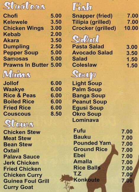 Delicious Point menu