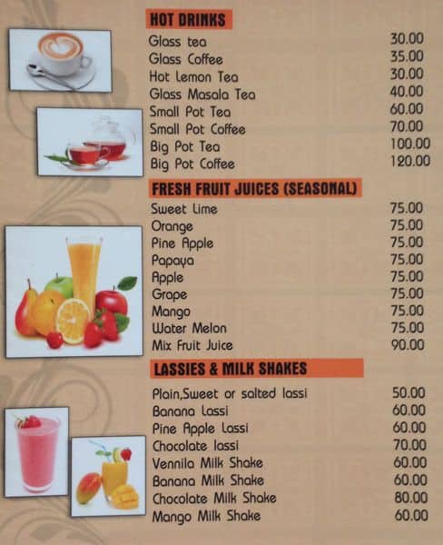 Seagulls Cafe & Restaurant menu