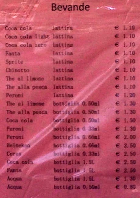 Menu di Rustica 