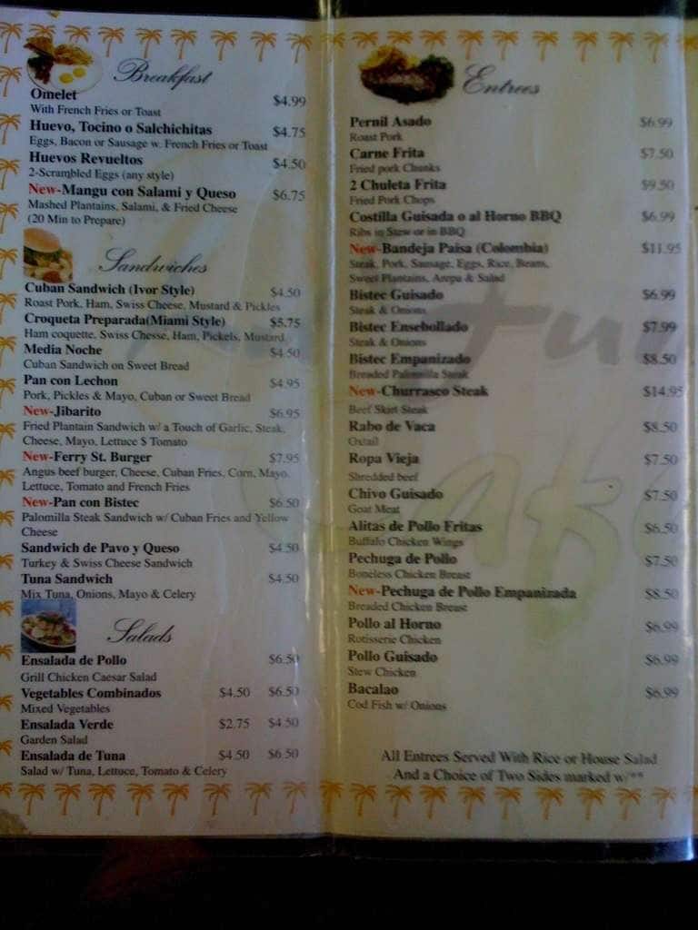 El Conuco Cafe and Restaurant Menu Urbanspoon/Zomato