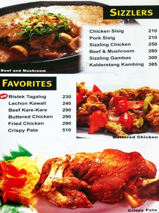 Menu at Off the Grill pub & bar, Cainta