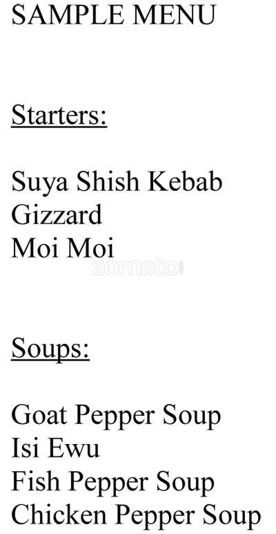 Abuja menu