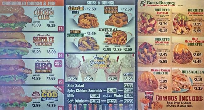 Menu At Carl's Jr Fast Food, San Jose, Branham Ln