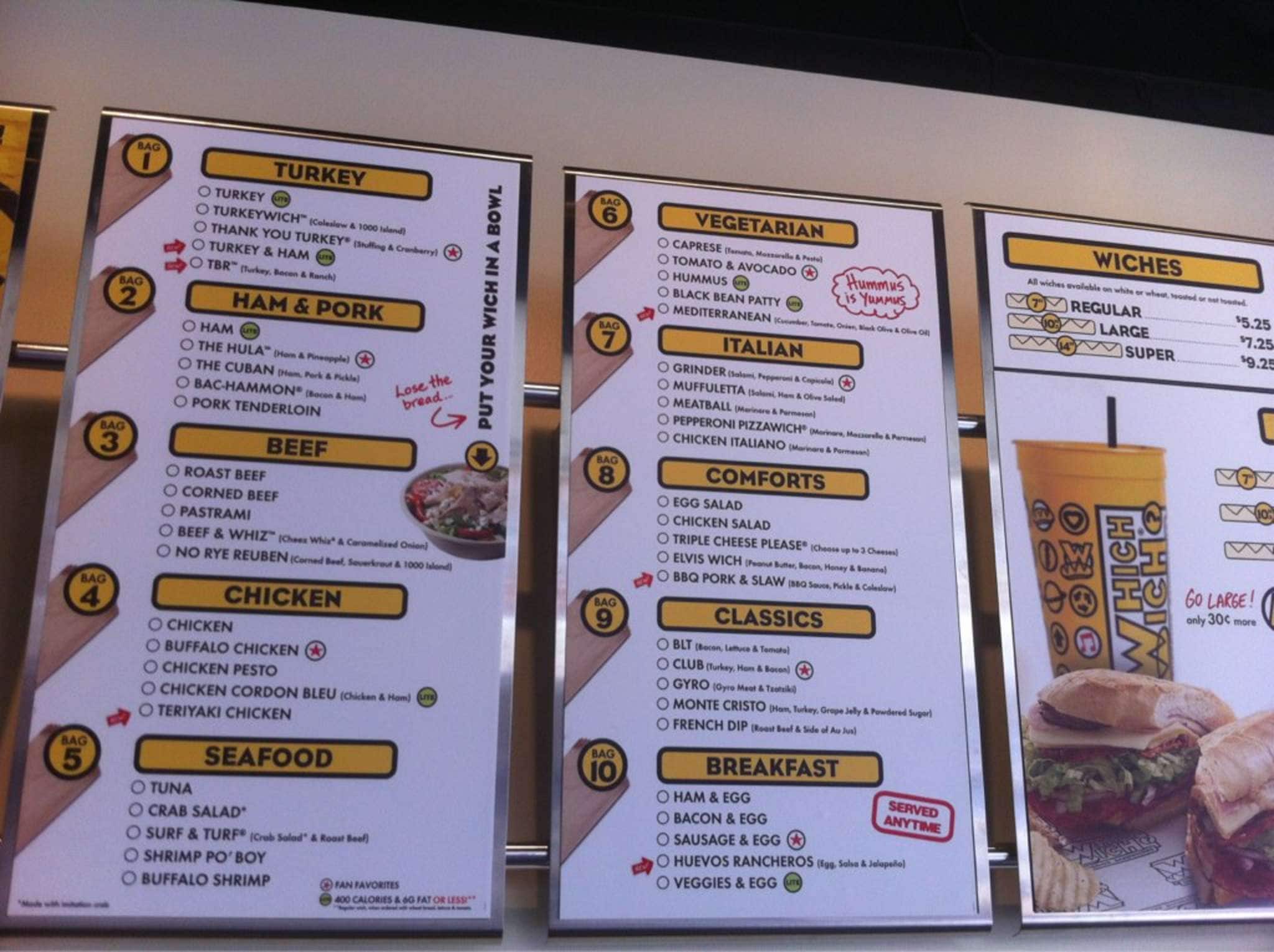 Printable Which Wich Menu Printable World Holiday